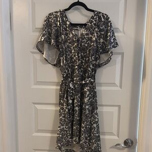 H&M Black and Beige Floral Dress